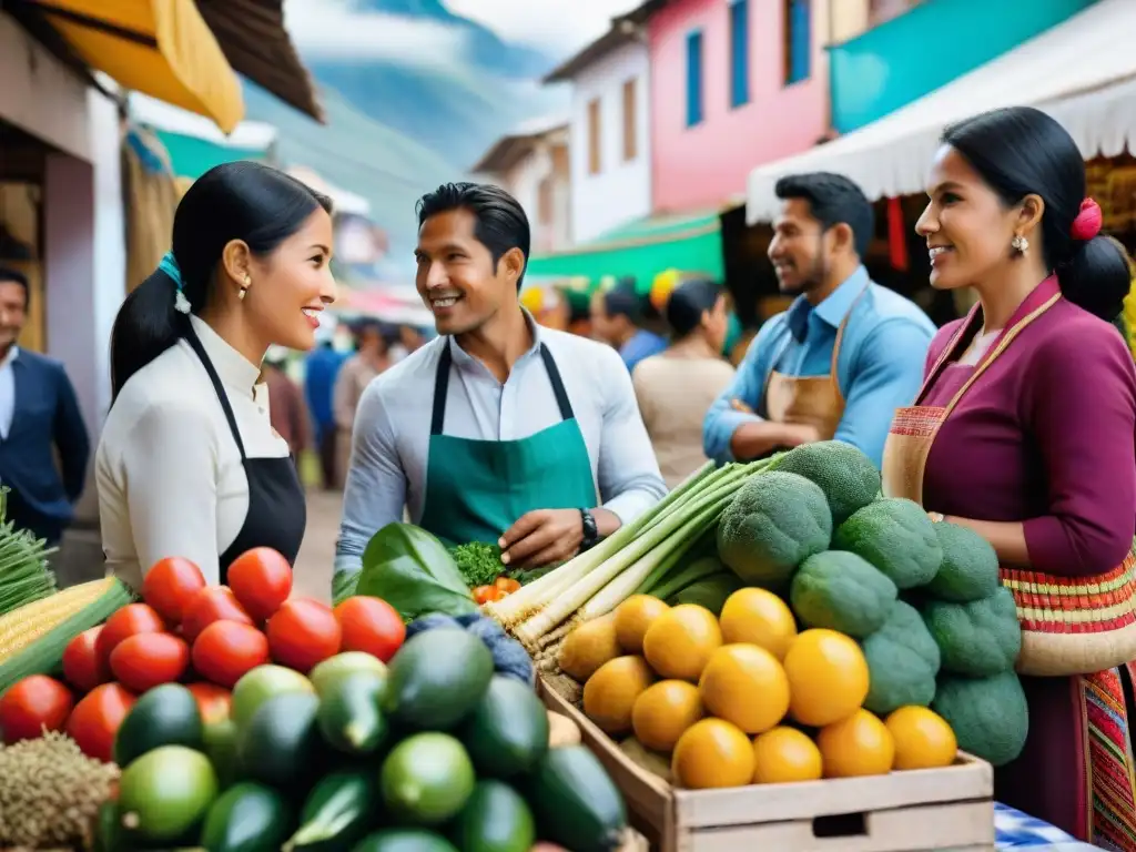 Emprendedores en mercado peruano con productos sostenibles