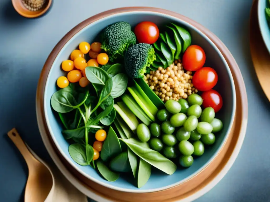 Ensalada colorida con tarwi, resaltando los beneficios del supergrano Tarwi