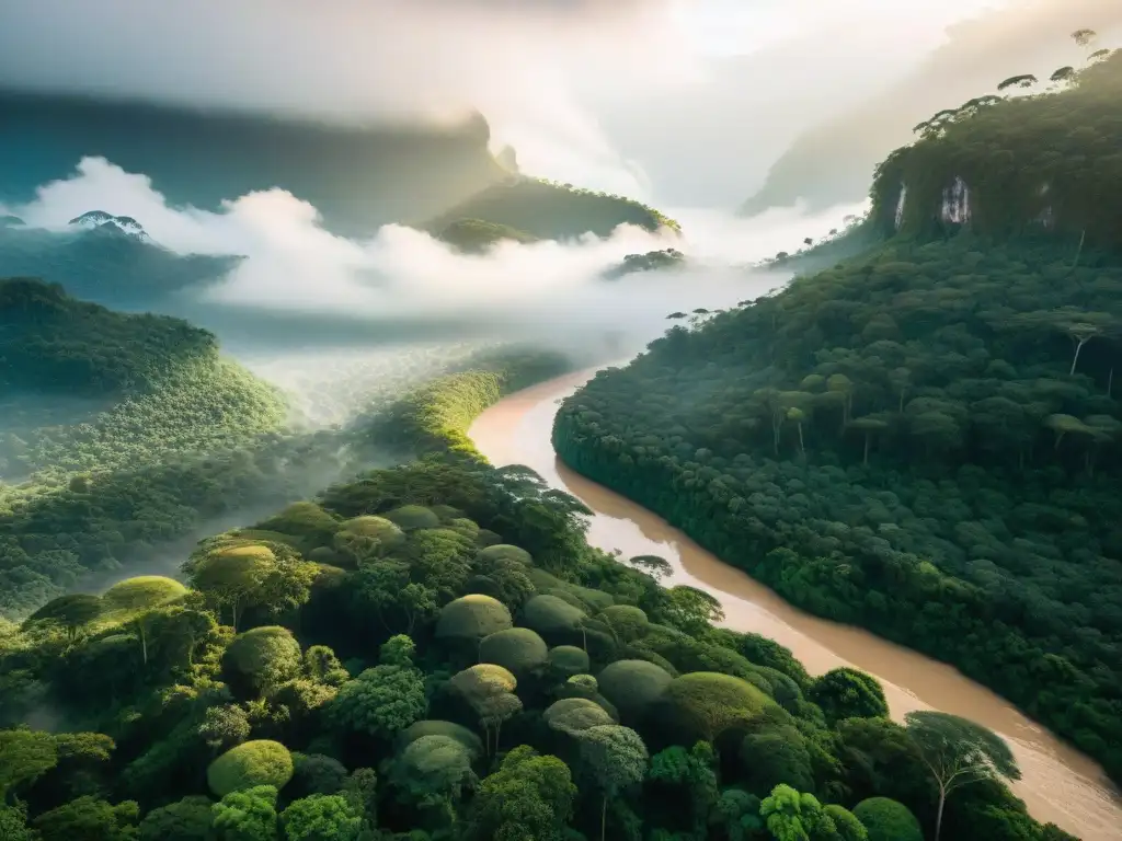 Escena exuberante de la selva amazónica peruana con el camu camu, resaltando la conservación del camu camu en Perú