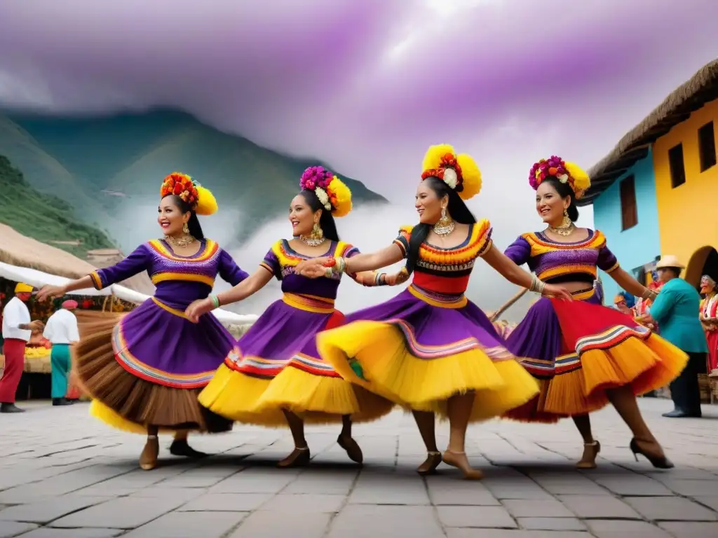 Espectáculos de danza inspirados en Perú: Baile vibrante y colorido evocando la riqueza cultural y culinaria del país