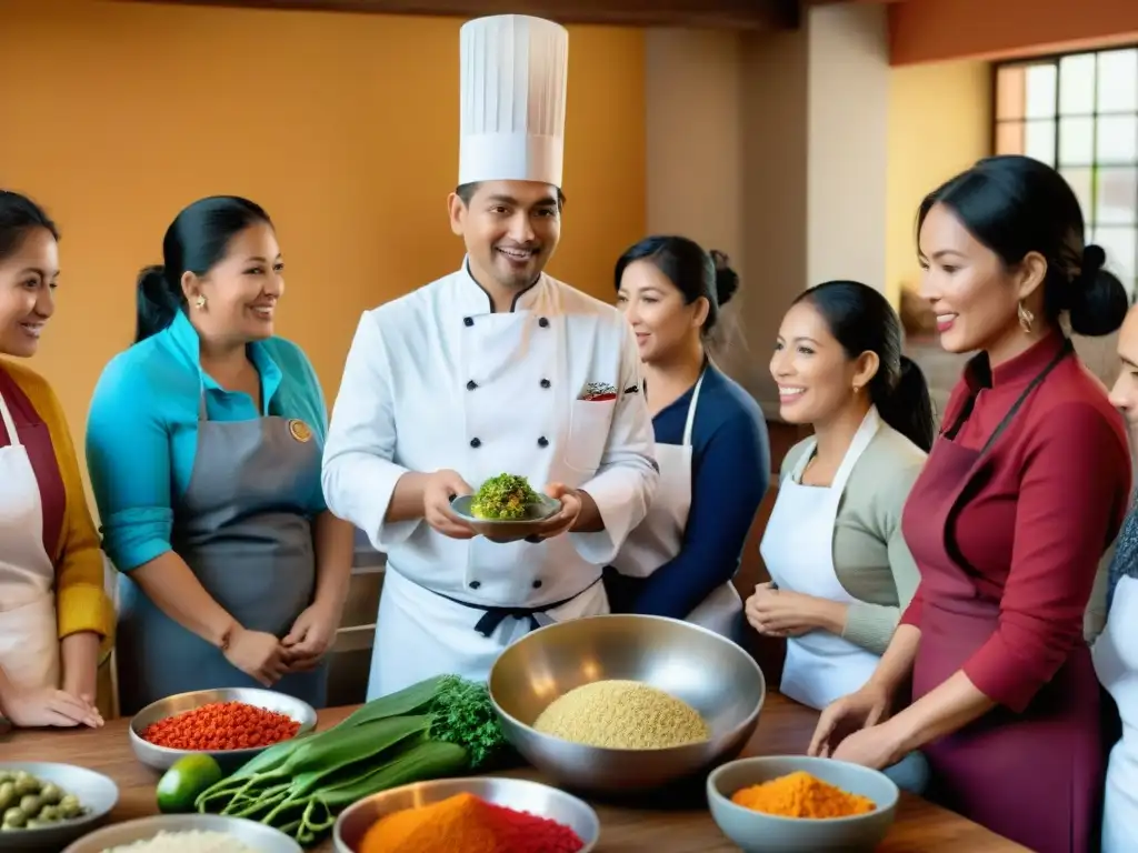 En una exclusiva clase de cocina peruana, un chef apasionado enseña a un grupo diverso de estudiantes