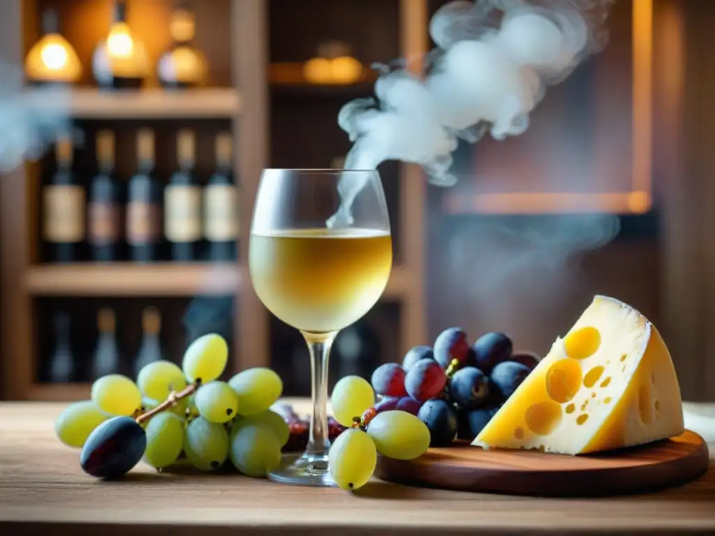 Degustación experta de piscos y vinos, matices y aromas en copa de cristal con pisco dorado y vapor aromático, sobre mesa de cata elegante