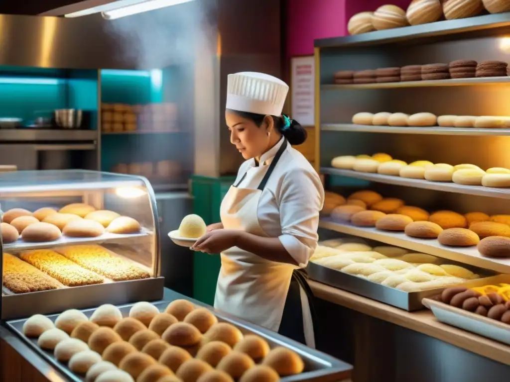 Un experto pastelero peruano crea postres clásicos en una bulliciosa pastelería tradicional y moderna