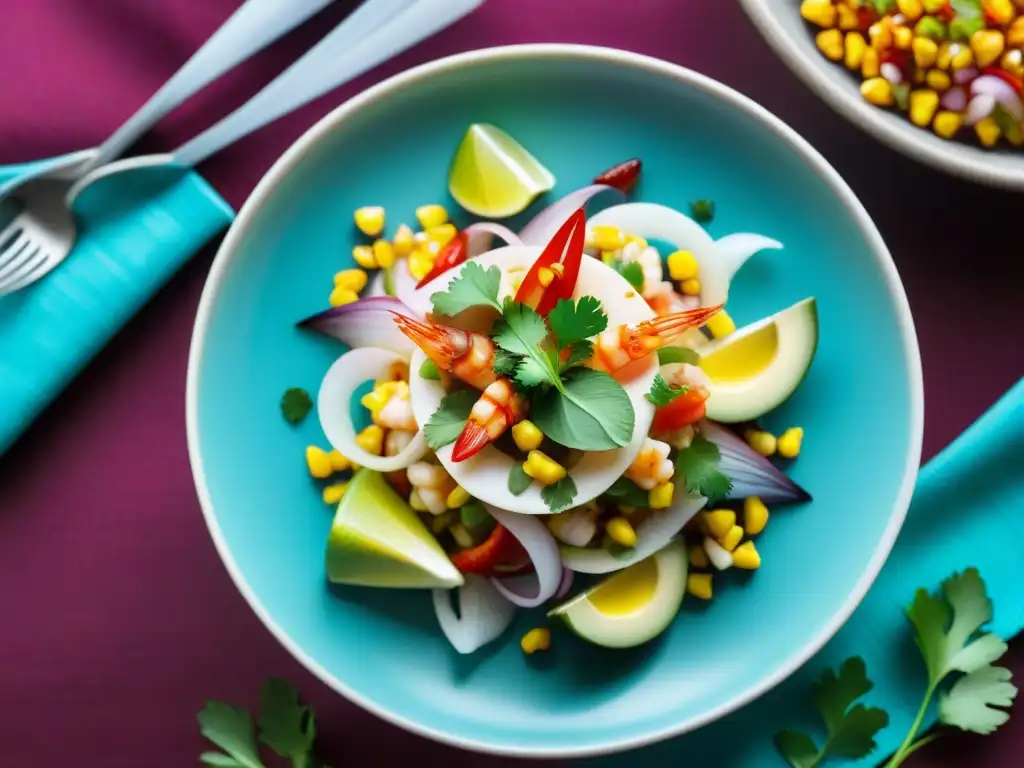 Una explosión de sabores y colores en un plato peruano de competencia gastronómica