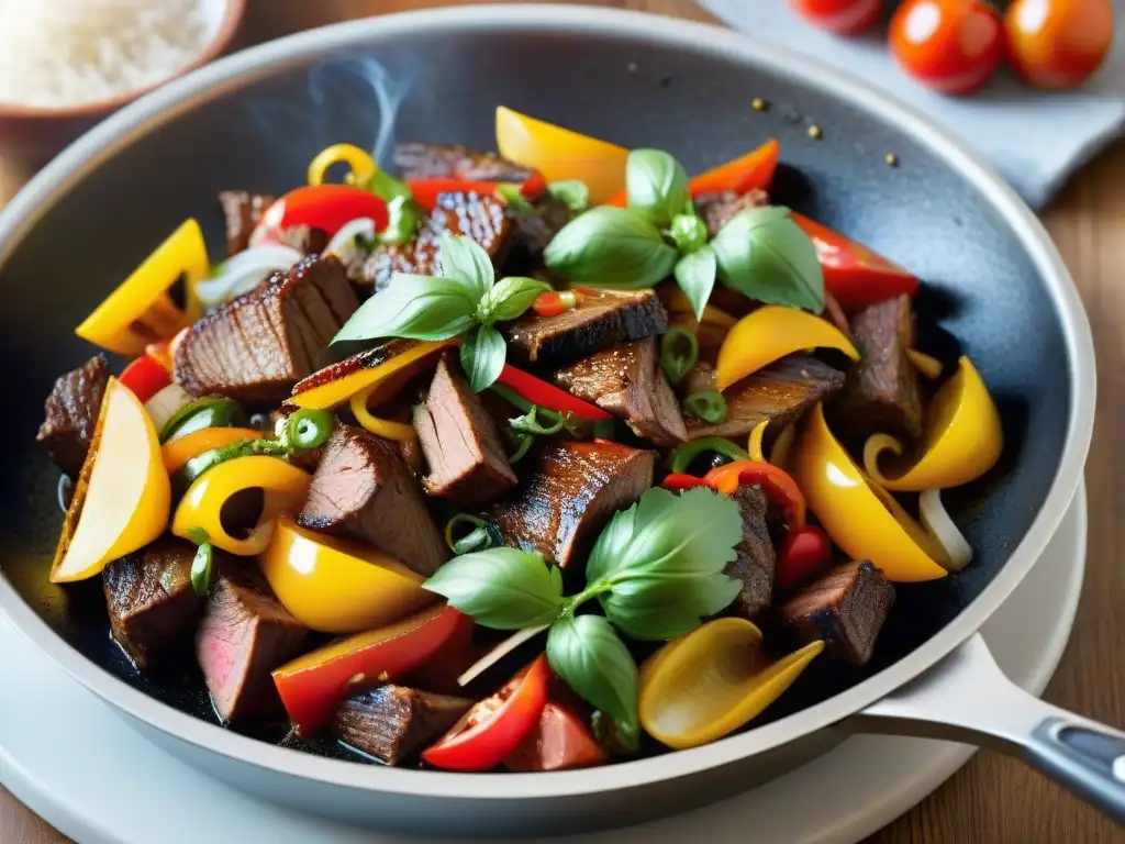 Una explosión de sabores y colores en la receta lomo saltado fusión cultural