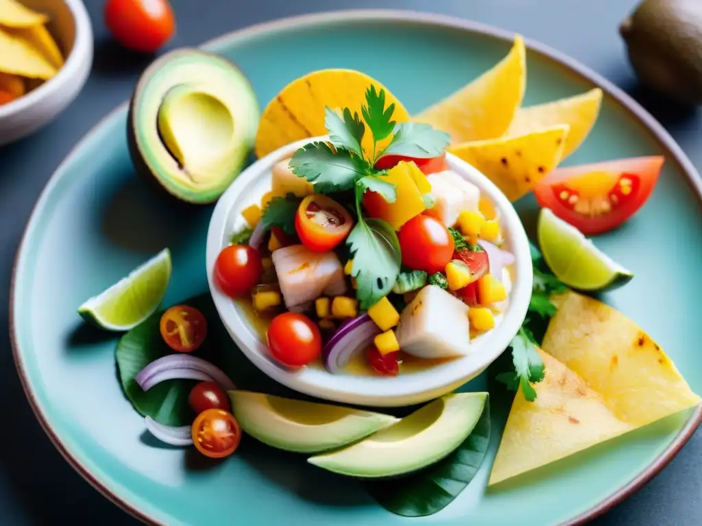 Exquisita experiencia gastronómica con ceviche peruano en mercado de Lima