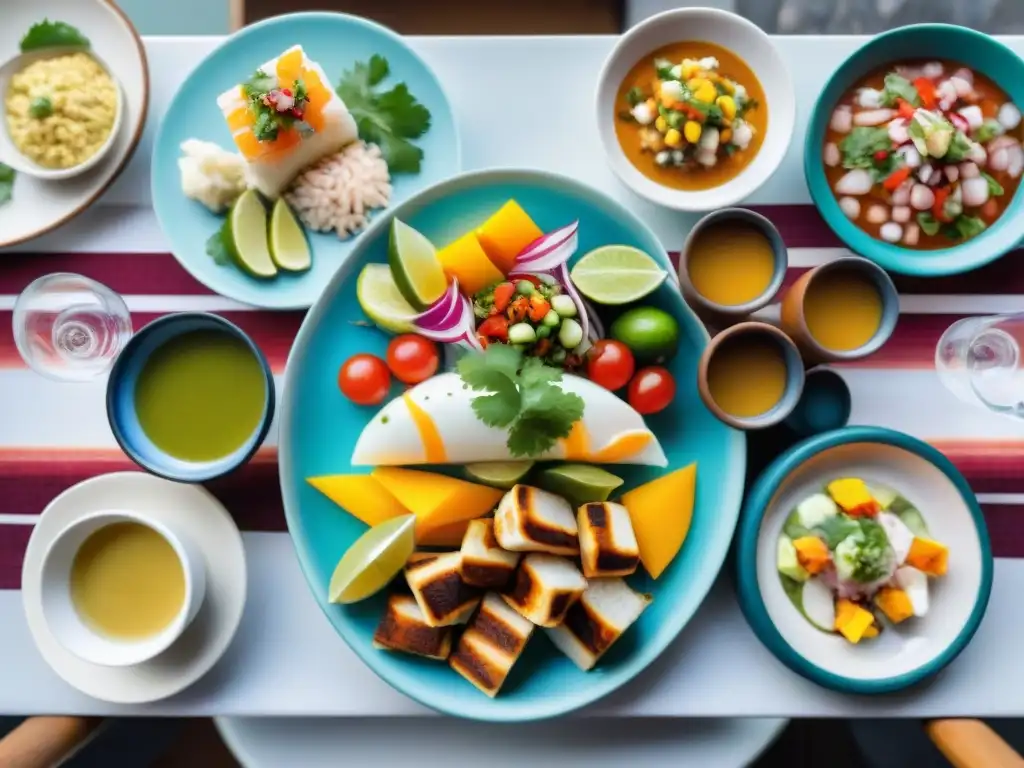 Exquisito maridaje de Piscos, vinos peruanos y sabores en una mesa elegante y colorida