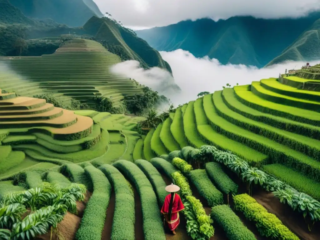 Plantación de Sacha Inchi en la exuberante selva peruana, reflejando la belleza natural y la sostenibilidad de este superaceite para cocina saludable