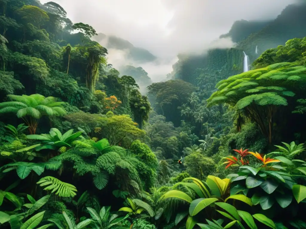 Un exuberante y vibrante bosque tropical, con diversidad de vida