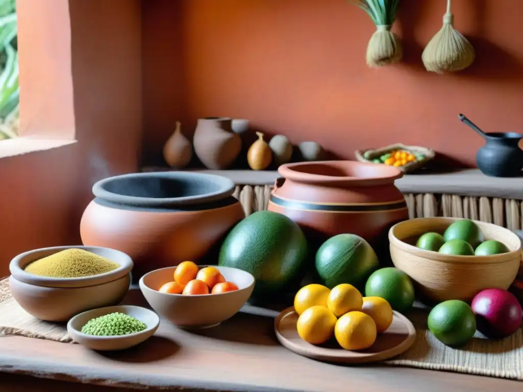 Una familia peruana conserva la cocina ancestral de Perú: preparan ingredientes coloridos y exóticos en una cocina tradicional