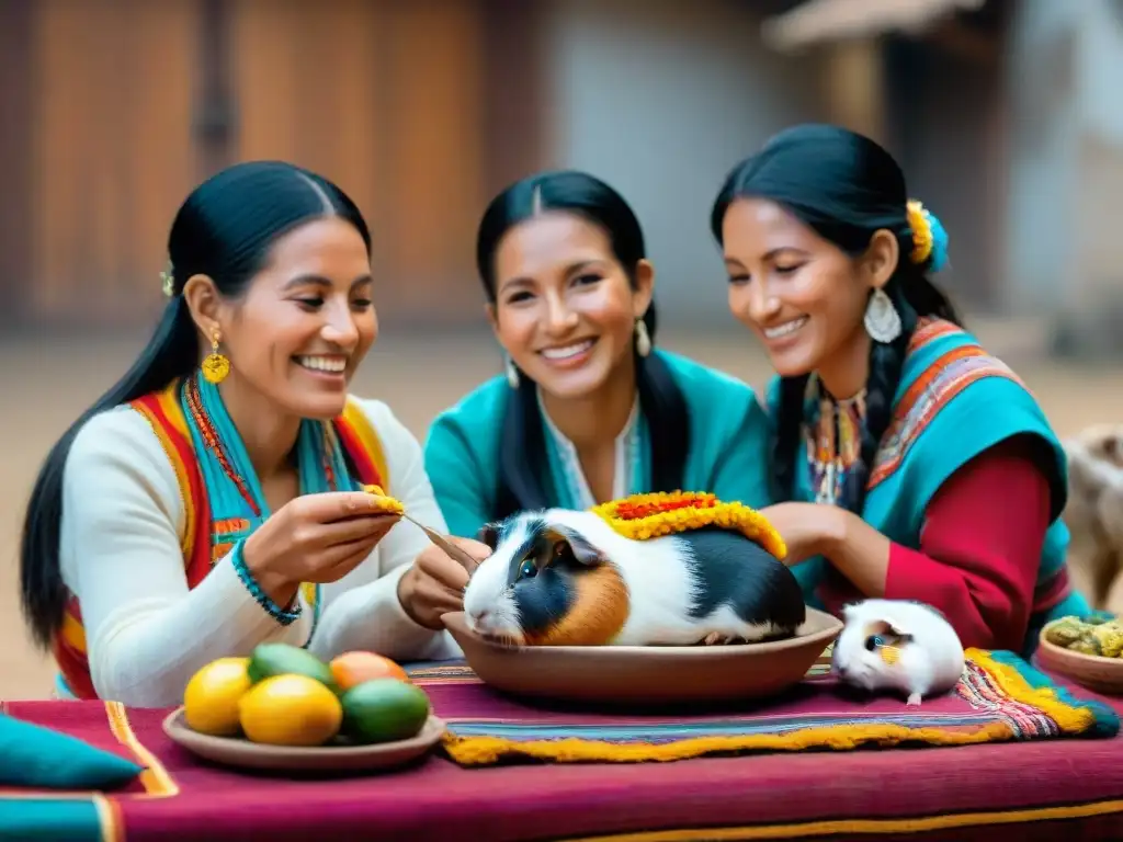 Una familia peruana disfruta de la historia del cuy como alimento en una mesa festiva