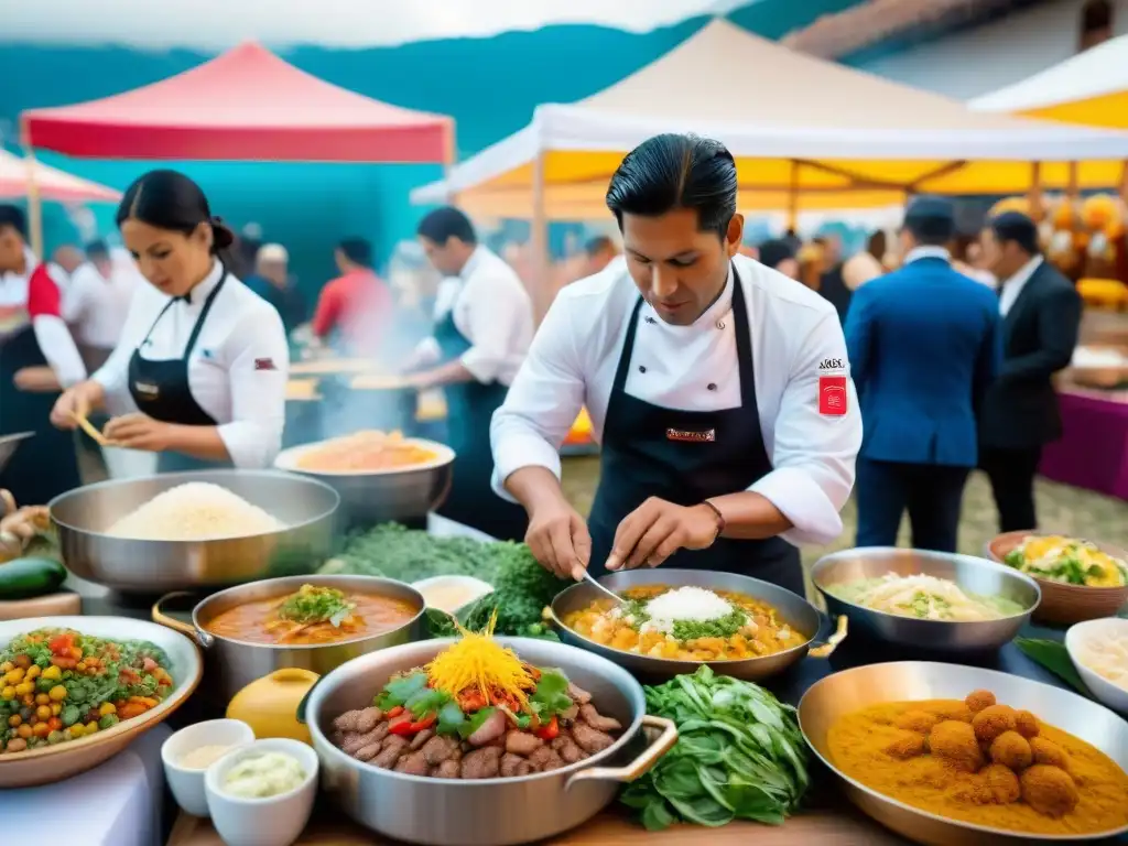 Un festival culinario en Lima: la vibrante gastronomía peruana en su esplendor, atrayendo a foodies de todo el mundo