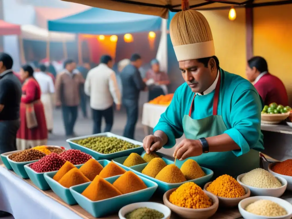 Festival del Rocoto Relleno en Arequipa, Perú: Colorido mercado con comida picante y música andina