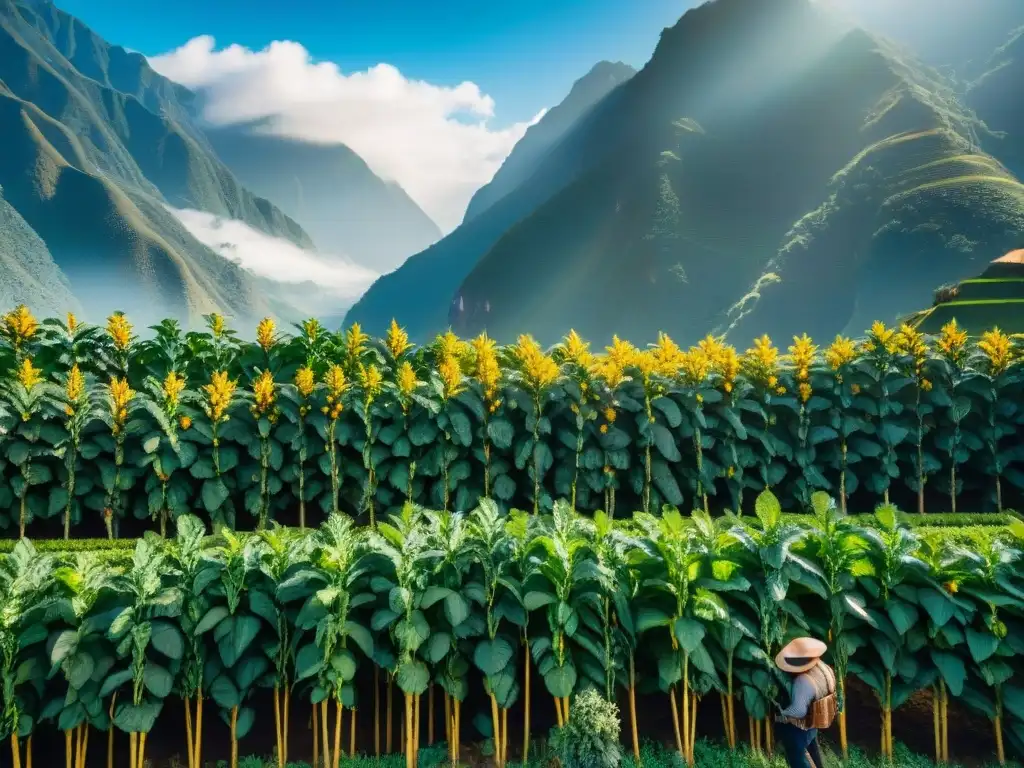 Plantación de gold berries en Perú, con frutos dorados y granjas tradicionales