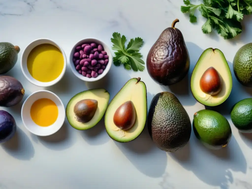 Una imagen detallada de ingredientes peruanos en una cocina moderna, resaltando las técnicas de congelación en la cocina peruana