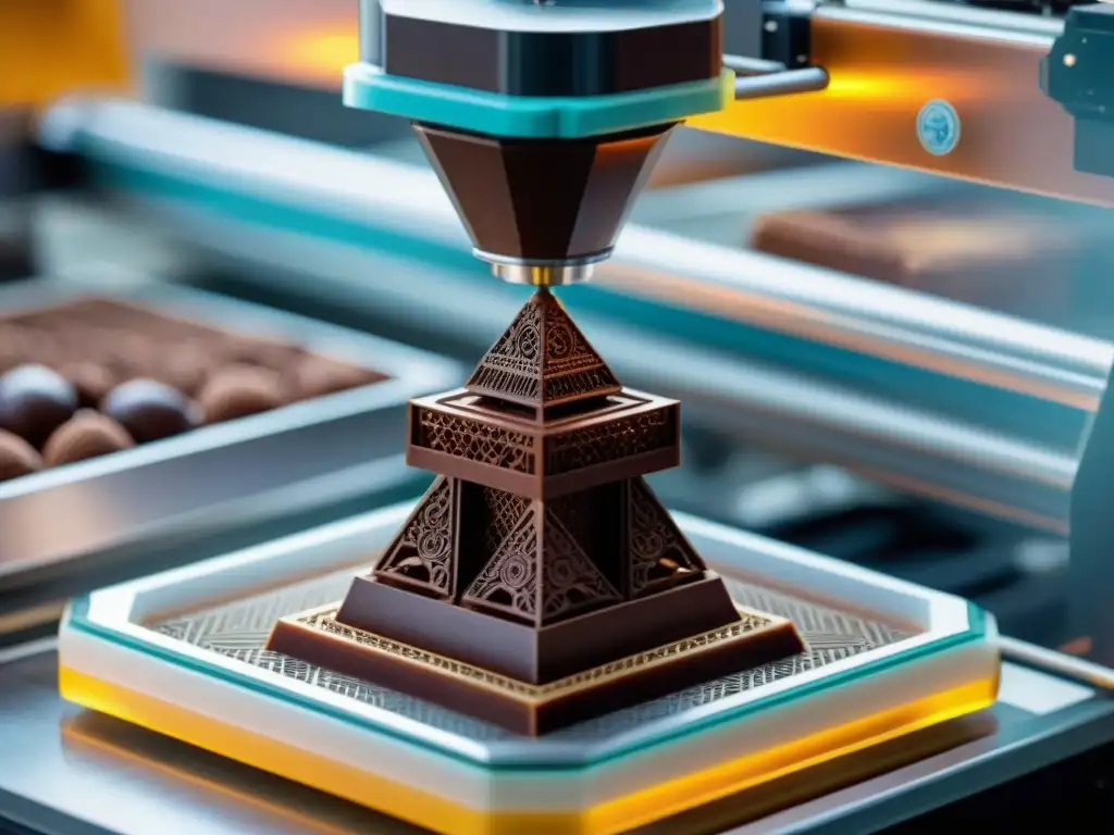 Una impresionante impresión 3D de chocolate peruano innovador, fusionando tecnología y tradición culinaria