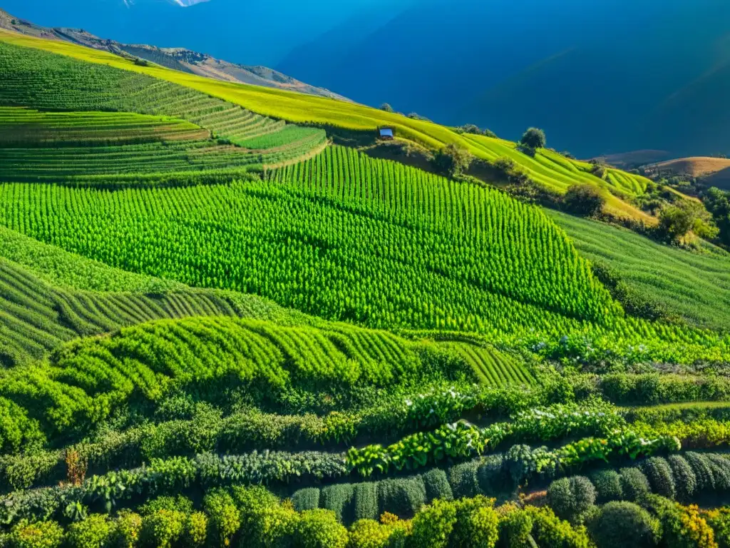 Impresionante vista de campos de cañihua andina en los Andes, resaltando beneficios de la cañihua andina