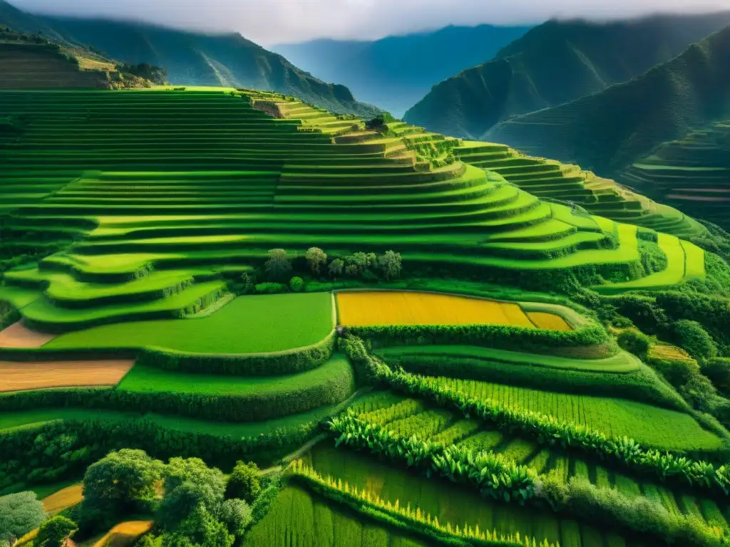 Increíbles técnicas prehispánicas de agricultura moderna en terrazas montañosas