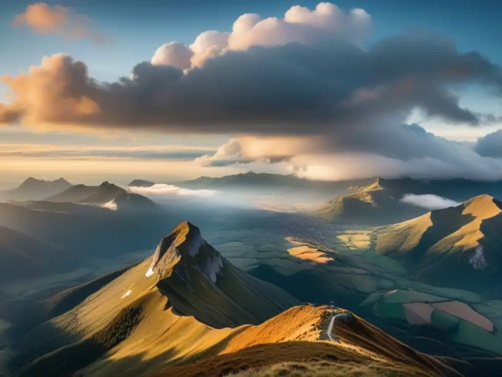 Inmensidad montañosa al atardecer, influencia altitud sabor platos