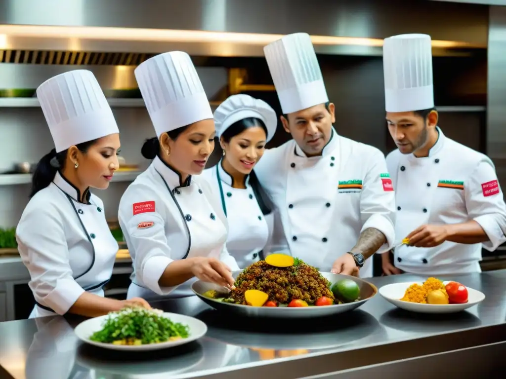 Legado del chef Iván Kisic en la cocina peruana: Chefs peruanos preparan plato innovador en cocina moderna