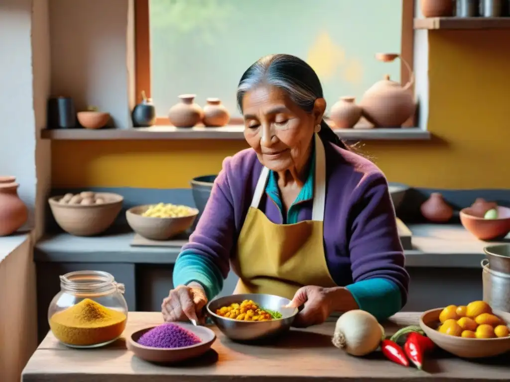 El legado de las recetas familiares peruanas tradicionales cobra vida en la cocina de una abuela peruana