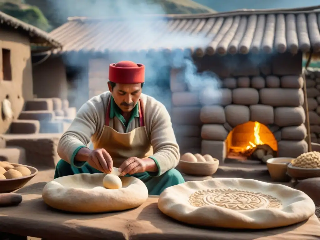 Panaderos Maestros de Perú: Tradición en masa Maestros panaderos de Perú en curso de panadería peruana ancestral, creando pan tradicional con destreza y orgullo