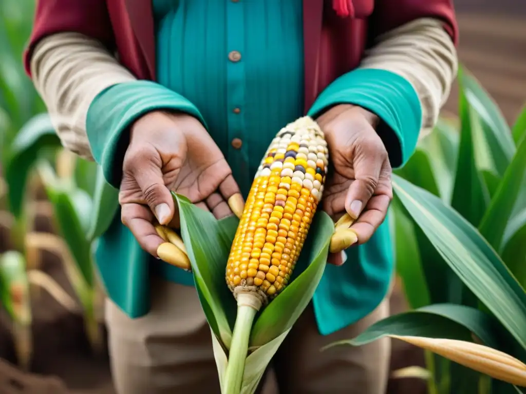 Las manos del agricultor peruano reflejan la preservación de semillas nativas