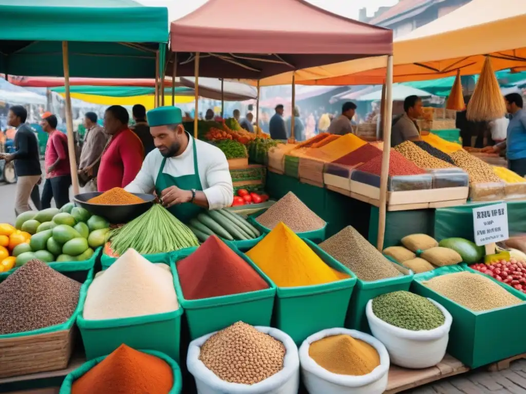 'Puesto de mercado en Lima con influencia africana en gastronomía peruana'