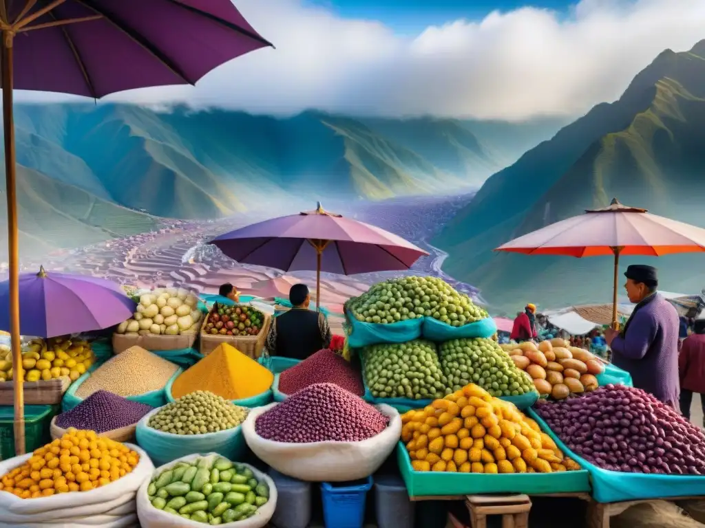 Mercado sostenible de ingredientes de la gastronomía peruana en la vibrante escena andina