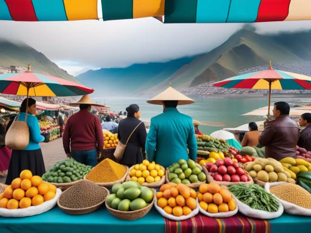 Un mercado tradicional en Lima muestra la riqueza de ingredientes de la cocina peruana tradicional y contemporánea