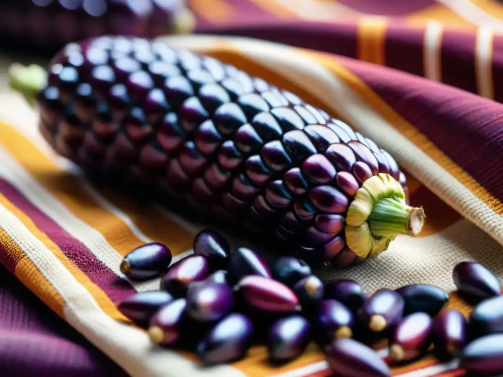 Maíz morado peruano en textiles andinos: Cultivos nativos peruanos, gastronomía global