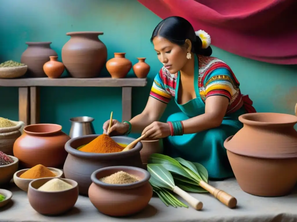 Mujeres peruanas fermentando chicha y masato en cocina tradicional