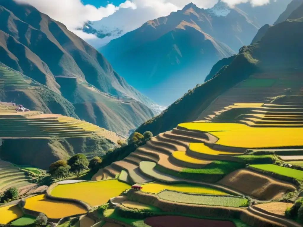 Un paisaje andino impresionante: agricultura sostenible, espiritualidad andina en Perú