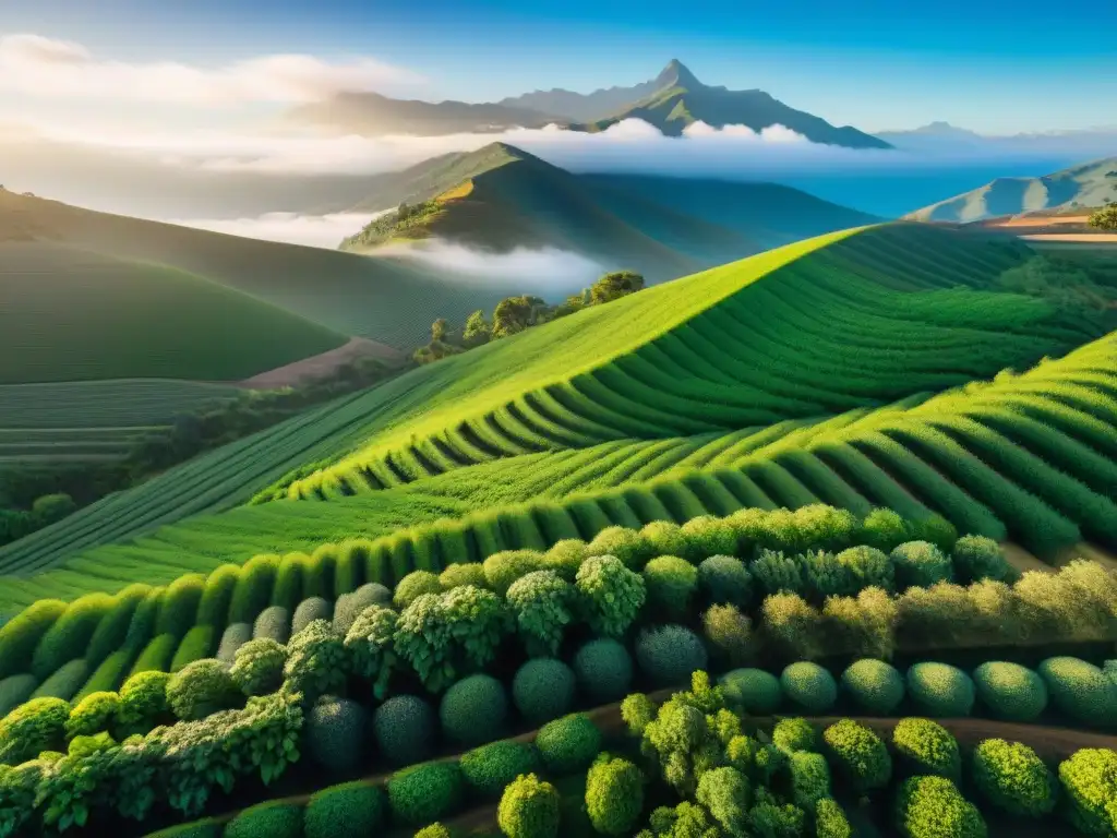 Un paisaje impresionante de campos infinitos de cañihua bajo el cielo azul