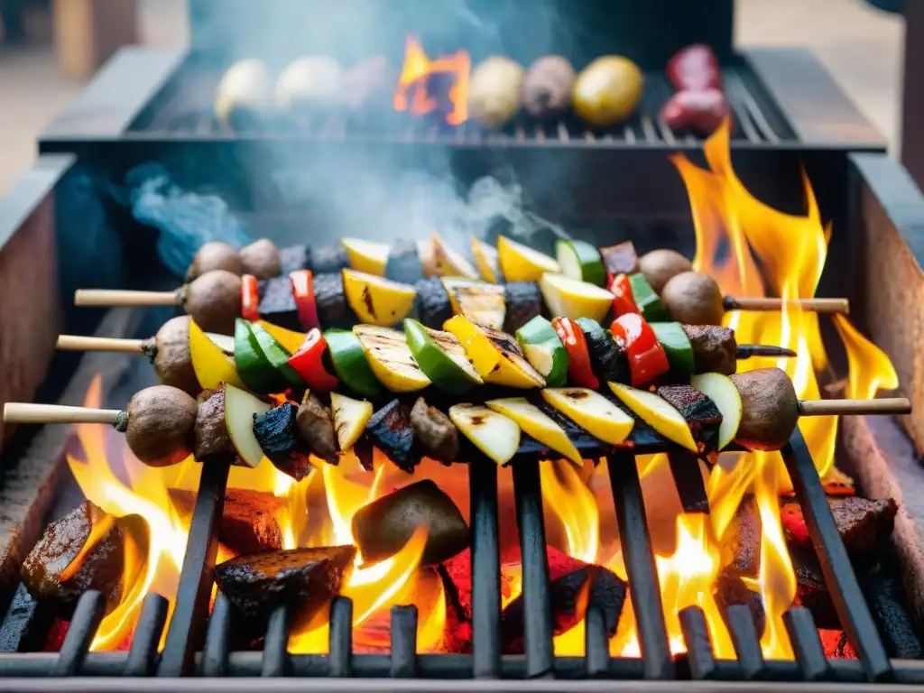 Deléitate con la pasión de la parrilla peruana: platos peruanos a la parrilla en una danza de sabores y colores