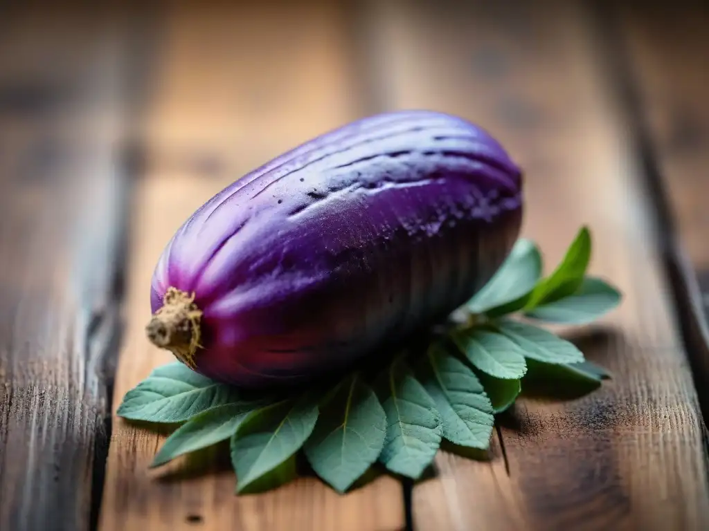 Papa peruana, ingrediente estrella gastronomía: Detalle de una vibrante papa morada sobre mesa rústica, iluminada por luz natural