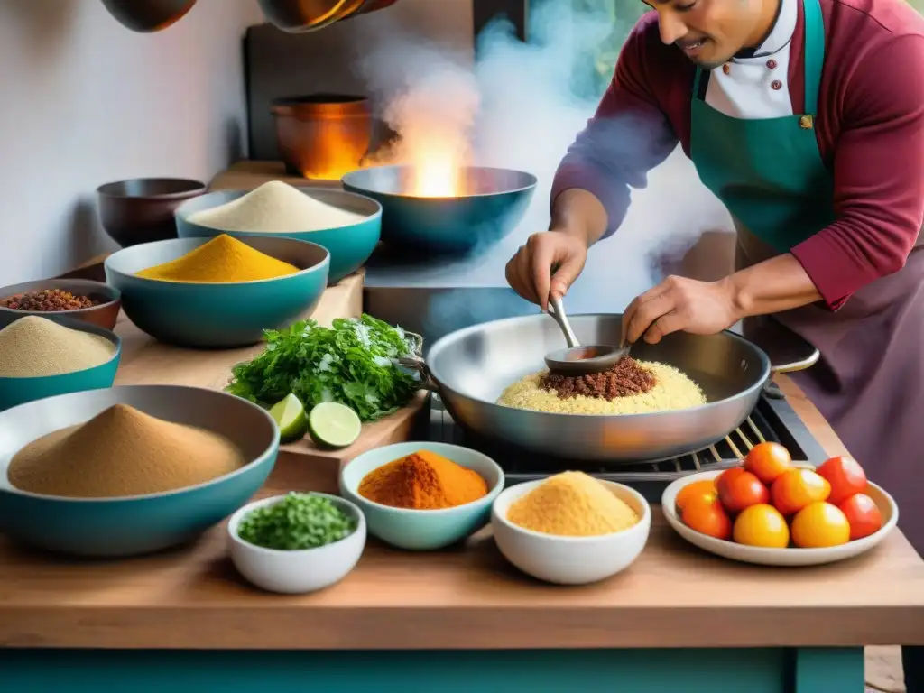 Una picantería peruana: tradición y modernidad en la cocina, donde ingredientes frescos y técnicas antiguas se mezclan