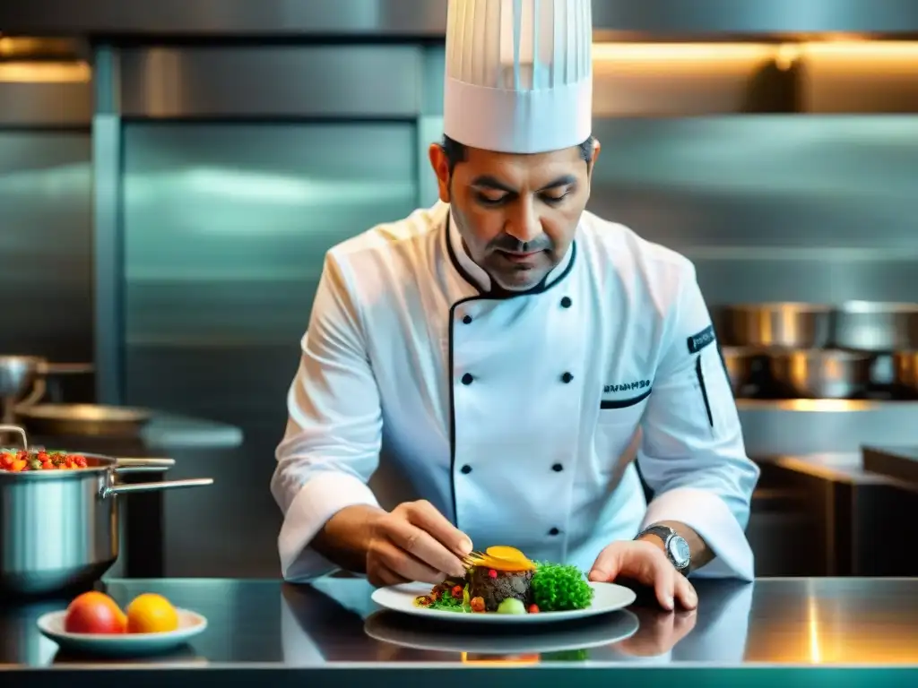 Chef Virgilio Martínez plato meticuloso en su restaurante exclusivo en Lima