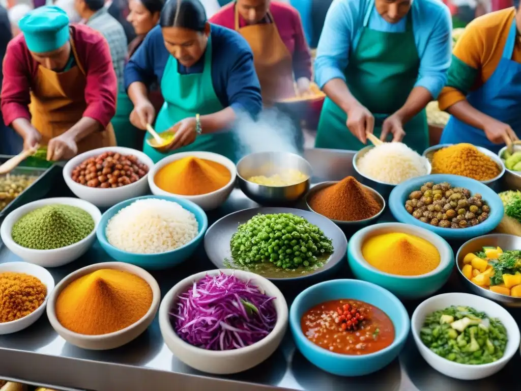 Platos peruanos influenciados por la guerra cobran vida en un animado mercado limeño