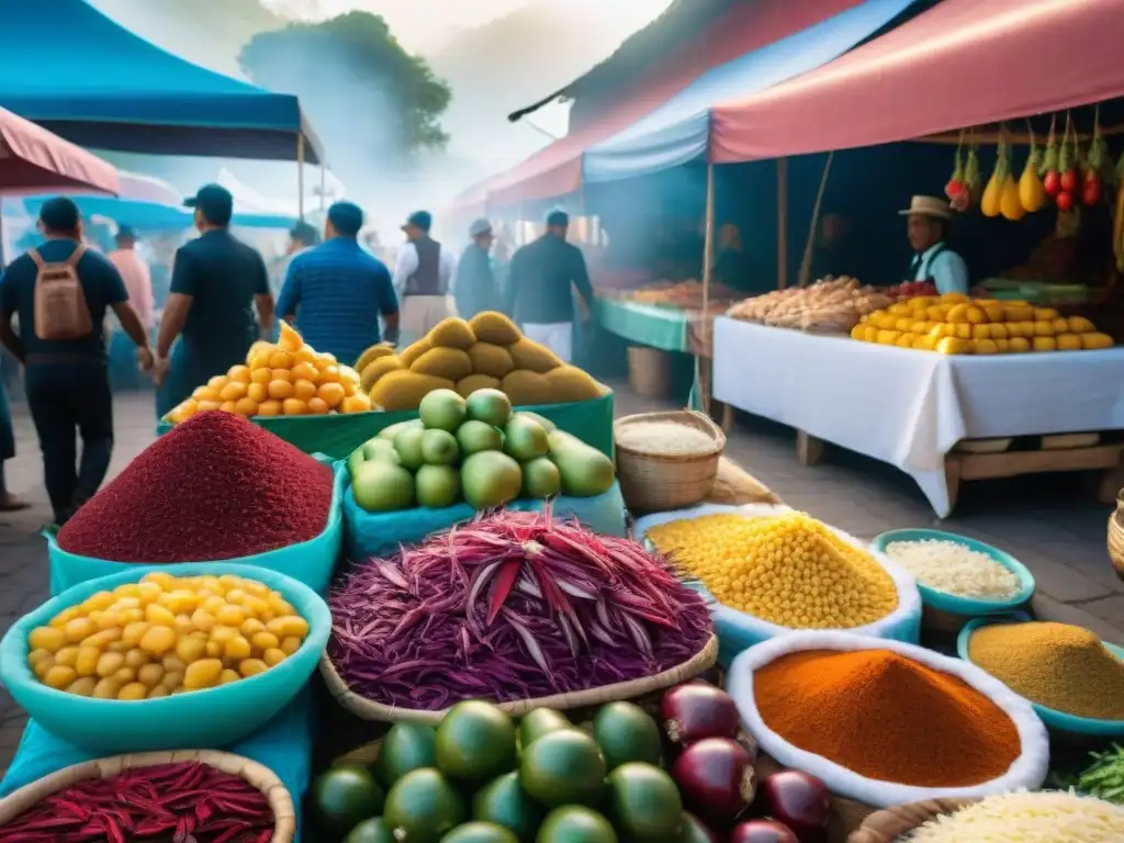 Platos típicos de la gastronomía peruana en celebración de Fiestas Patrias