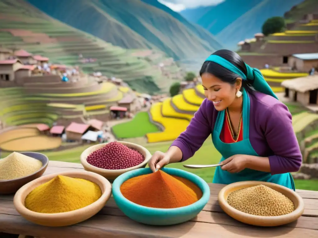 Preparación de platos tradicionales gastronomía peruana en Maras