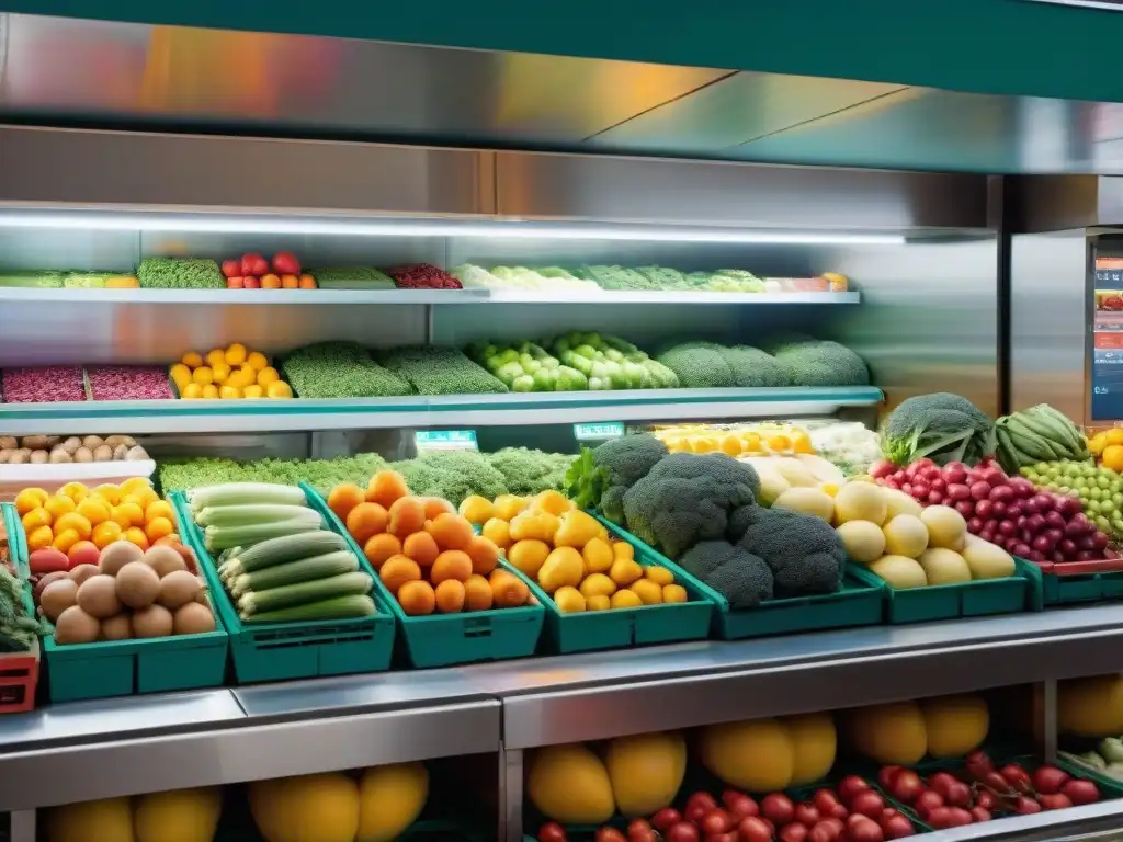 Refrigeración eficiente de ingredientes peruanos en un mercado vibrante