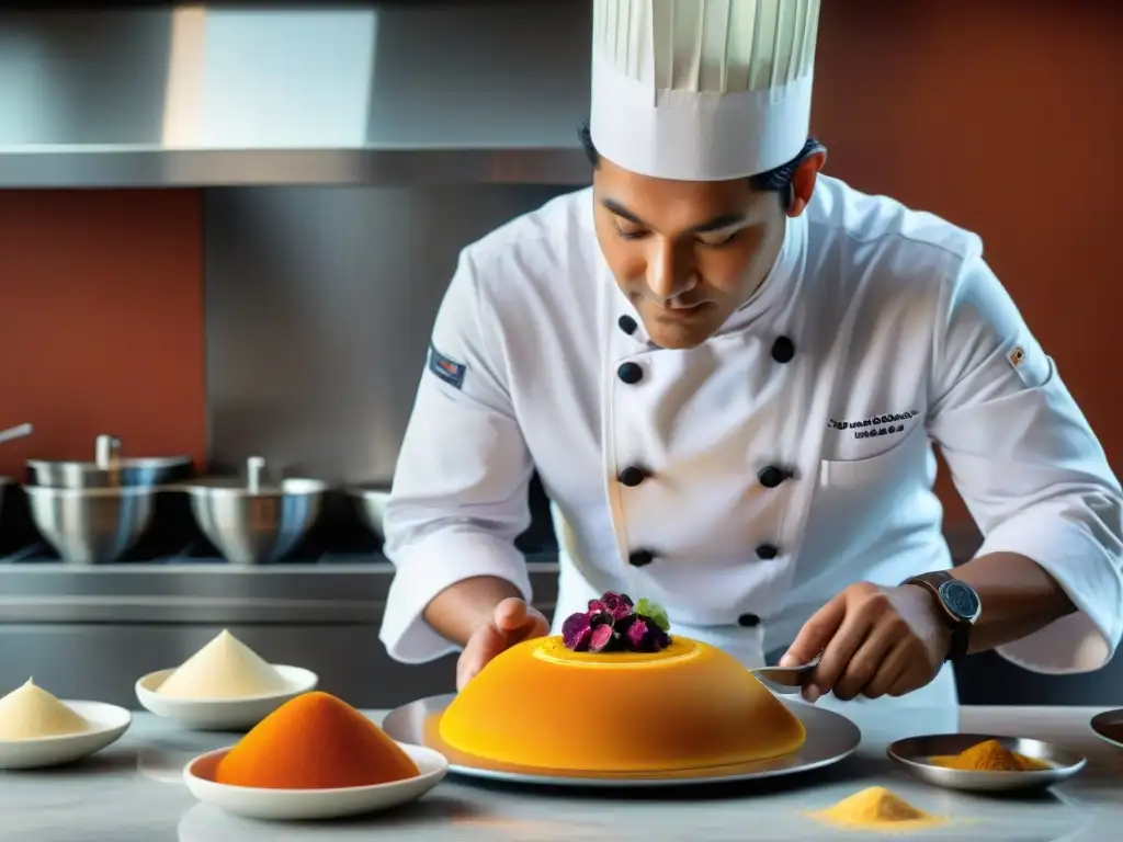 Un repostero peruano experto fusiona la lúcuma en un postre exquisito, reflejando la revolución de la lucuma en la pastelería peruana