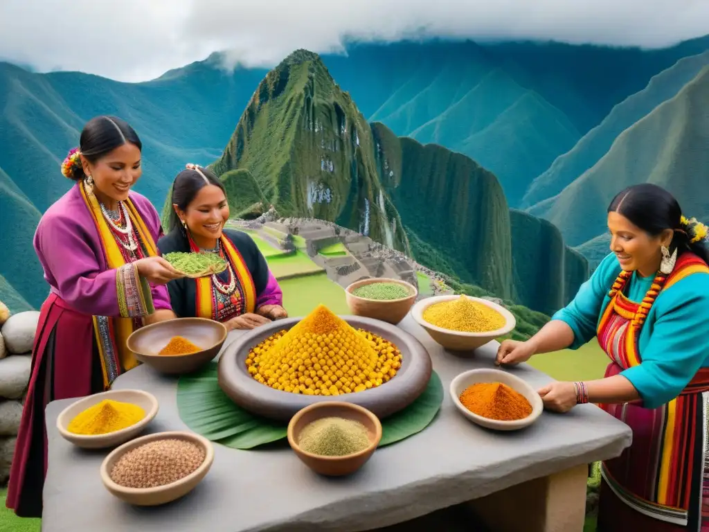 Un ritual gastronómico Inti Raymi en Perú: chefs indígenas preparan un festín tradicional entre montañas y Machu Picchu