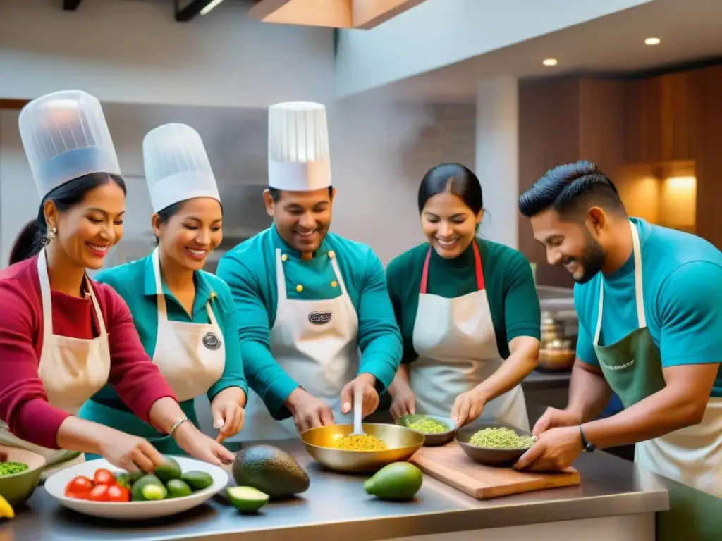 Un taller de cocina peruana saludable con platos ligeros