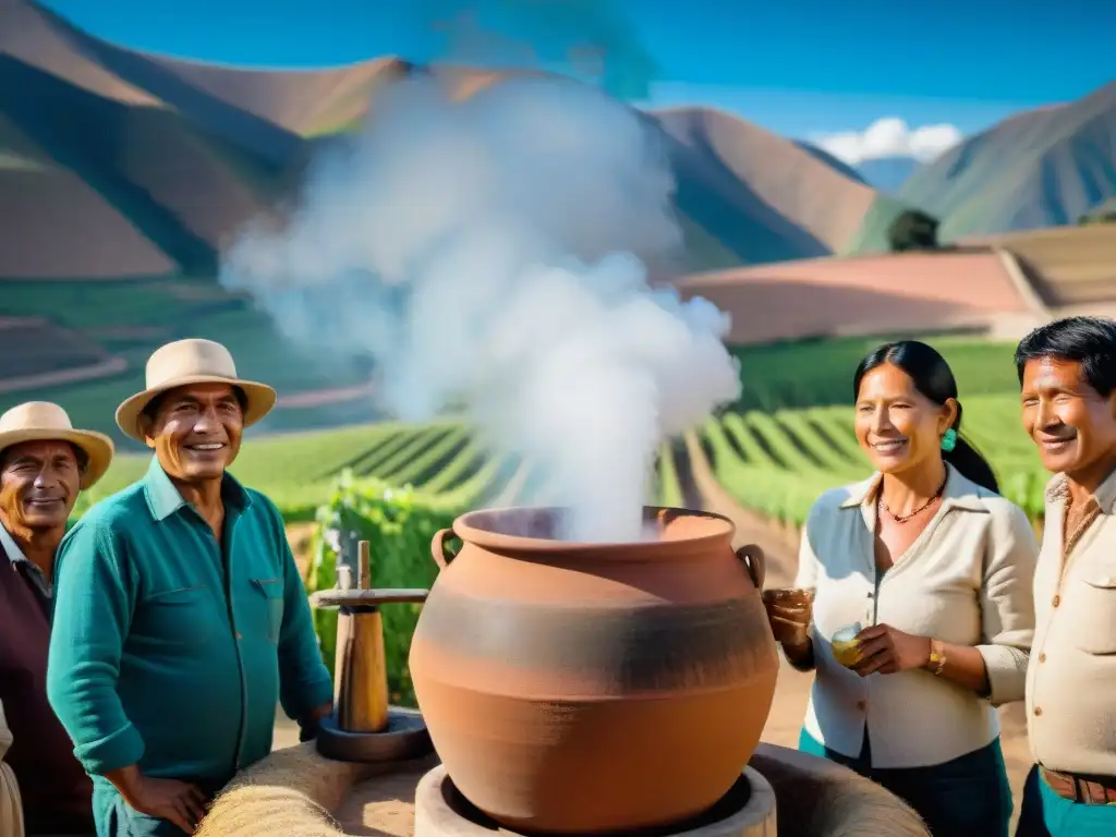 Trabajadores del pisco peruano monitorean la destilación, mostrando el impacto del cambio climático en su labor artesanal