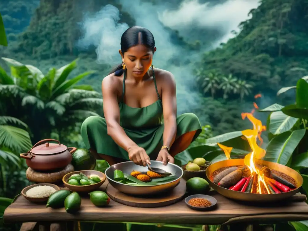 Tradición culinaria de tribus amazónicas: Cocina ancestral en la selva con ingredientes exóticos y técnicas únicas