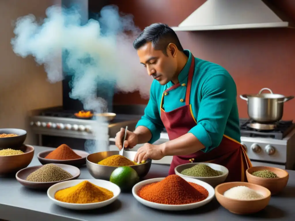 Preparación tradicional de Receta Cuy Chactado en cocina moderna