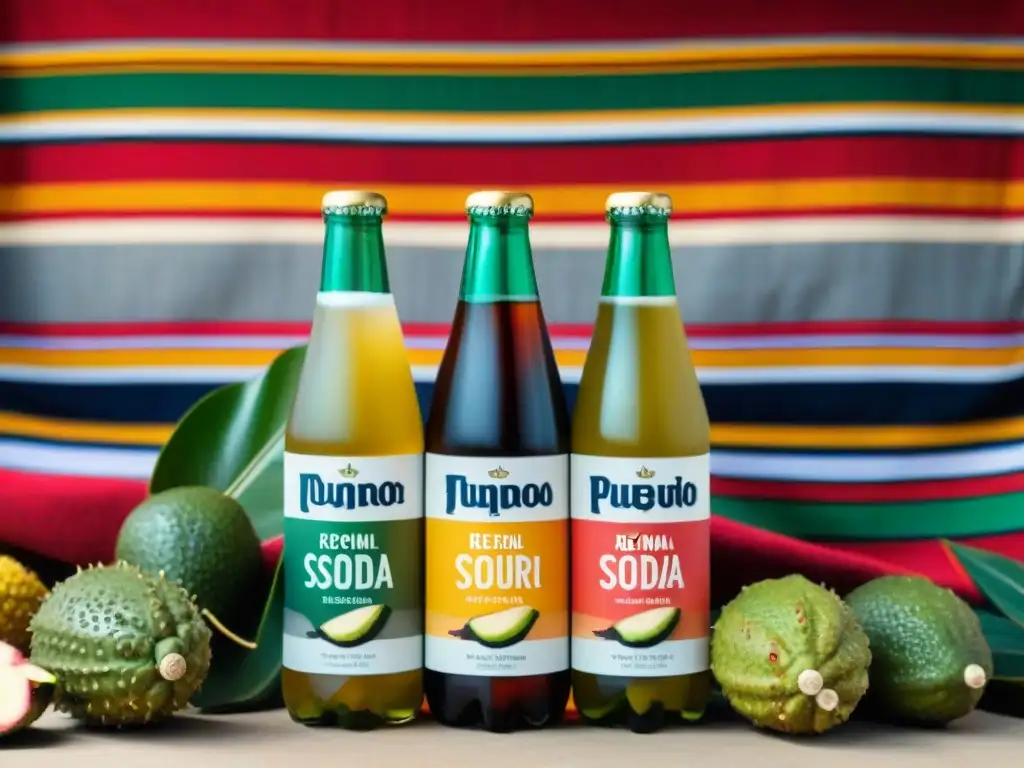 Una variedad vibrante de refrescos de guanábana peruana, mostrando sabores únicos y riqueza cultural