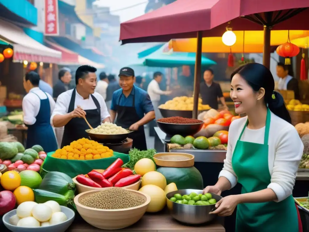 Una vibrante escena en el distrito chino de Lima, fusionando sabores de China y Perú